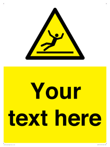 Custom Figure Slipping Sign